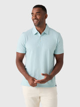 Faherty Sunwashed Tshirt Polo - Seafoam