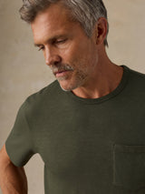 Faherty Sunwashed Pocket Tee - Forest Grove