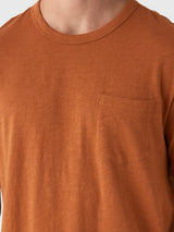Faherty Sunwashed Pocket Tee - Copper Red