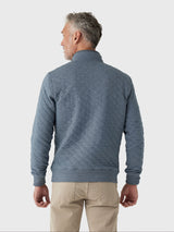Faherty Epic Quilted Fleece Pullover - Crystal Creek Heather