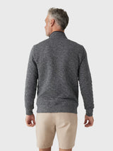 Faherty Epic Quilted Fleece Pullover - Graphite Cloud Heather