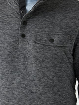 Faherty Epic Quilted Fleece Pullover - Graphite Cloud Heather