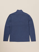 Movement Quarter Zip - Navy Cascade Herringbone