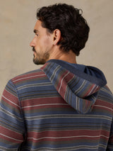 Faherty Byron Bay Hoodie - Nighttime Cherry Stripe