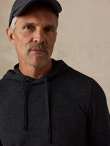 Faherty Legend Sweater Hoodie - Heathered Black Twill
