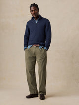 Faherty Legend Sweater Quarter Zip - Brighton Navy Twill