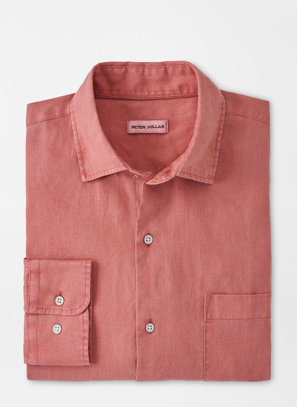 Coastal Garment Dyed Linen Sport Shirt - Oak Hall