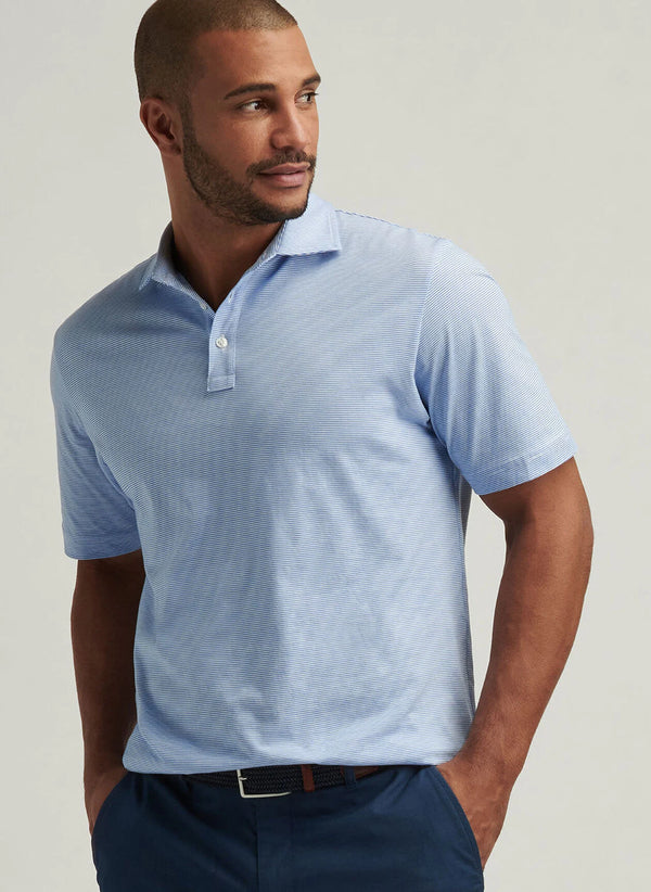 Crown Comfort Short-Sleeve Polo Carpenter Stripe