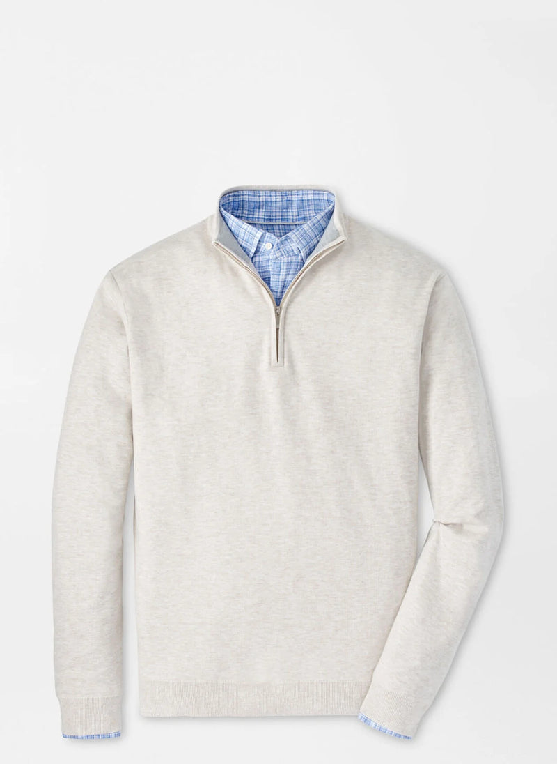 Coolspun Cotton Quarter-Zip Sweater