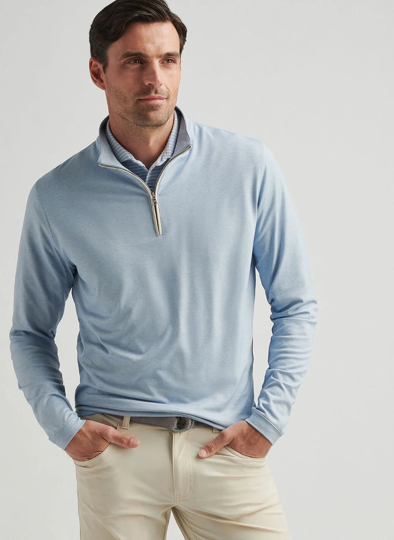 Albatross Cotton-Blend Pique Quarter-Zip