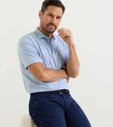 Crown Flex Cotton Ss Polo- Ryles Stripe - Oak Hall