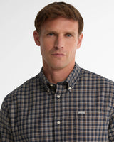 Cliff Regular Fit Thermo Weave Shirt - Navy - Oak Hall
