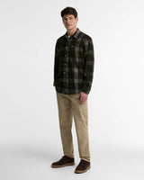 Winston Regular Fit Checked Shirt - Olive - Oak Hall