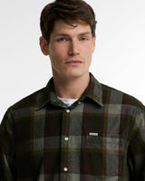 Winston Regular Fit Checked Shirt - Olive - Oak Hall