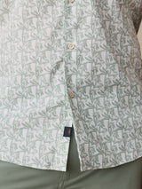 Faherty Short Sleeve Movement Monterey Shirt - Aspen Green Leaf