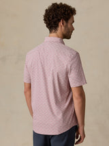 Faherty Short Sleeve Movement Monterey Shirt - Rose Palm Mosaic
