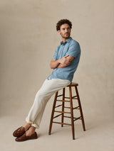 Faherty Short Sleeve Movement Monterey Shirt - Teal Grove Foliage