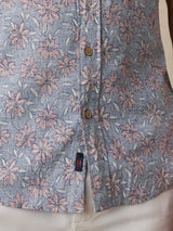 Faherty Short Sleeve Breeze Shirt - Antique Berry Floral