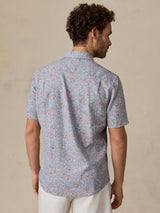 Faherty Short Sleeve Breeze Shirt - Antique Berry Floral