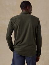 Faherty Coastline Knit Shirt - Forest Canyon Twill