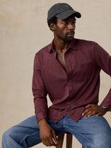 Faherty Coastline Knit Shirt - Holiday Red Gingham