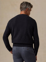 Faherty Jackson Crew Sweater - Wolf Black Heather