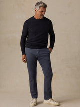 Faherty Jackson Crew Sweater - Wolf Black Heather