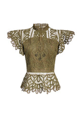 Genessa Top - Juniper Green