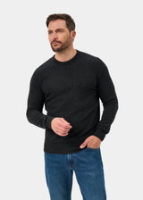 Melfort Cashmere Crew Neck Sweater - Charcoal