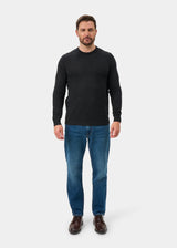 Melfort Cashmere Crew Neck Sweater - Charcoal