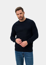 Melfort Cashmere Crew Neck Sweater - Dark Navy