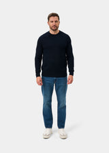 Melfort Cashmere Crew Neck Sweater - Dark Navy