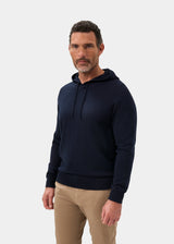 Gaisby Cotton Merino Hoodie - Dark Navy