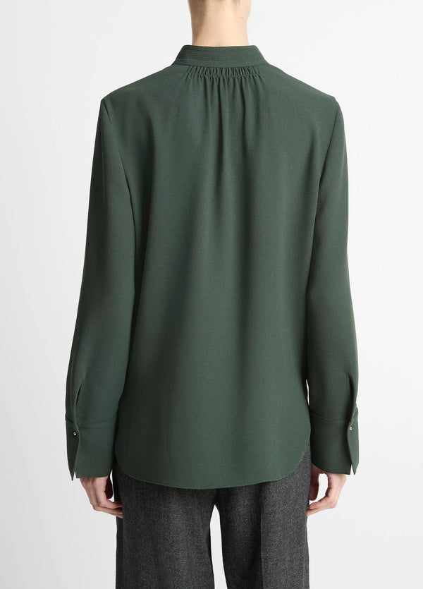 Metal Ball Button Long Sleeve Shirt