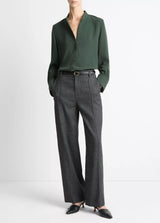 Metal Ball Button Long Sleeve Shirt