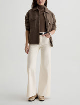 Saige Wide Leg Jean - Powder/Ecru