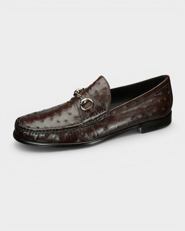 Peter Huber Leather Bit Penny Loafers in Dark Brown Peter Huber main image 3