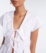 Blouse in Cotton Poplin - Bright White