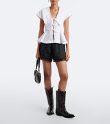 Blouse in Cotton Poplin - Bright White