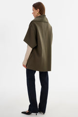 Penelope Double Face Wool Coat - Dark Olive