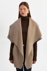 Penelope Double Face Wool Coat - Heather Taupe
