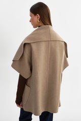 Penelope Double Face Wool Coat - Heather Taupe