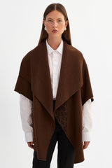 Penelope Reversible Double Face Wool Coat - Brown Leopard
