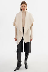 Penelope Double Face Wool Coat - Whisper White