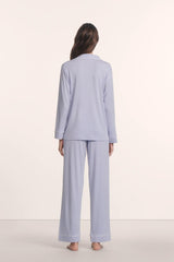 Eberjey Gisele Long PJ Set - Lavender Dusk/Ivory