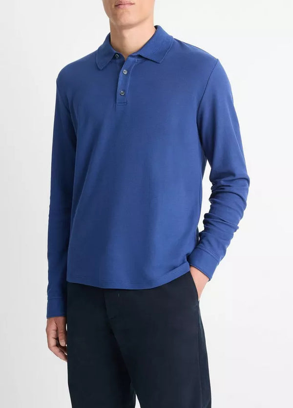 Pima Pique Long Sleeve Polo