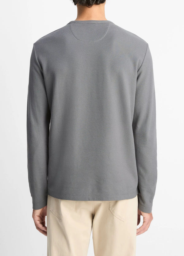 Pima Pique Long Sleeve Crew