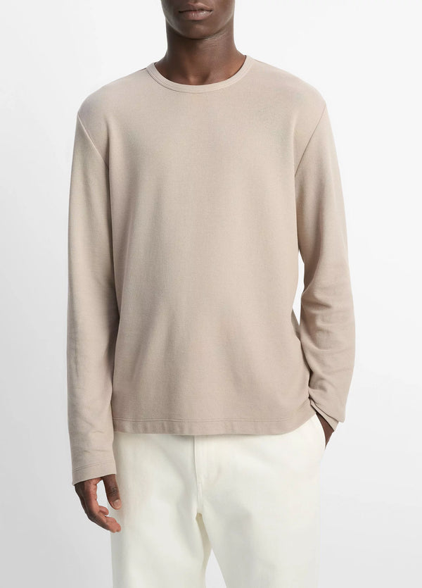 Pima Pique Long Sleeve Crew