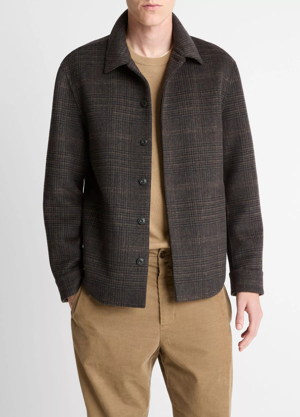 Half Raglan Splittable Shirt Jacket