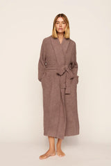 Eberjey Recycled Boucle Waffle Robe - Deep Taupe